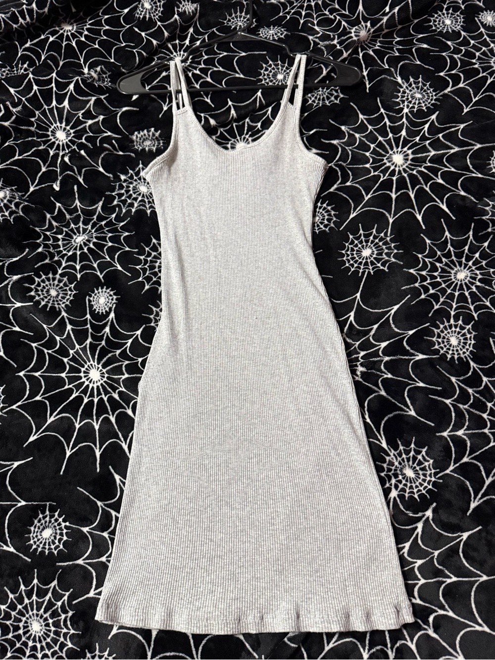 Streetwear Society Ribbed Tank Mini Dress with Double Straps
